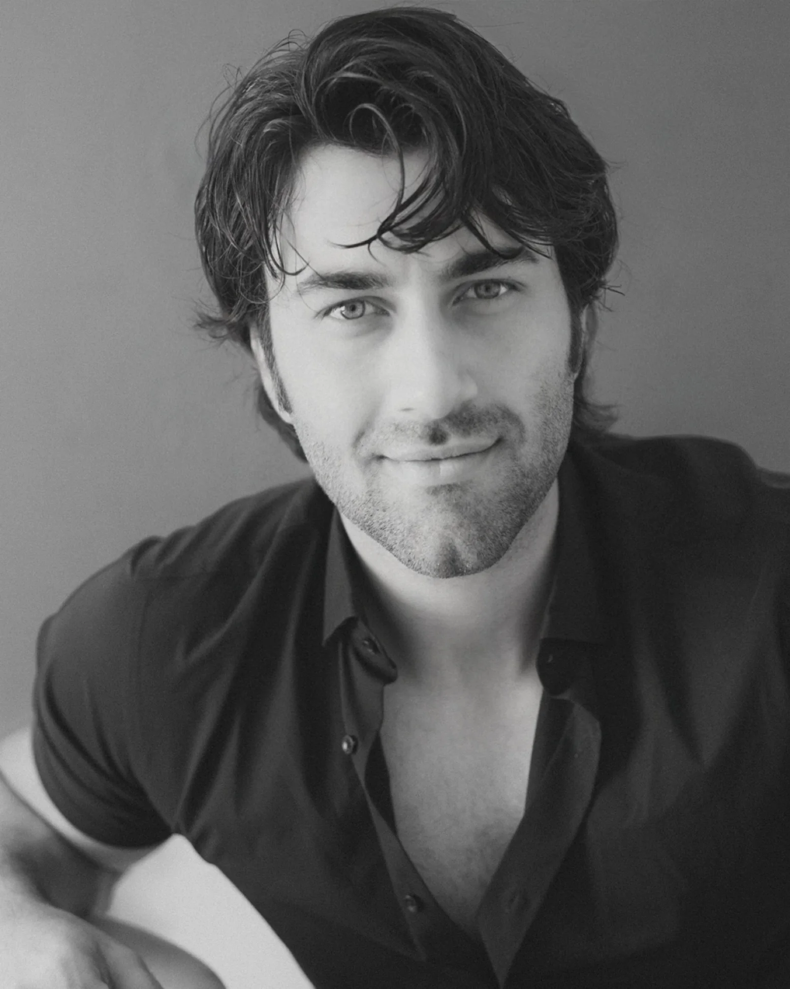 Black and white portrait of Rohed Khan